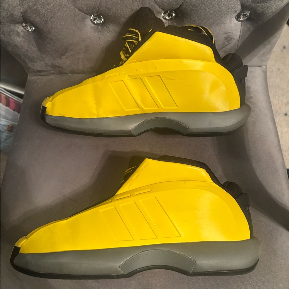 adidas retro basketball sneakers Yellow and Black Athletic Shoes